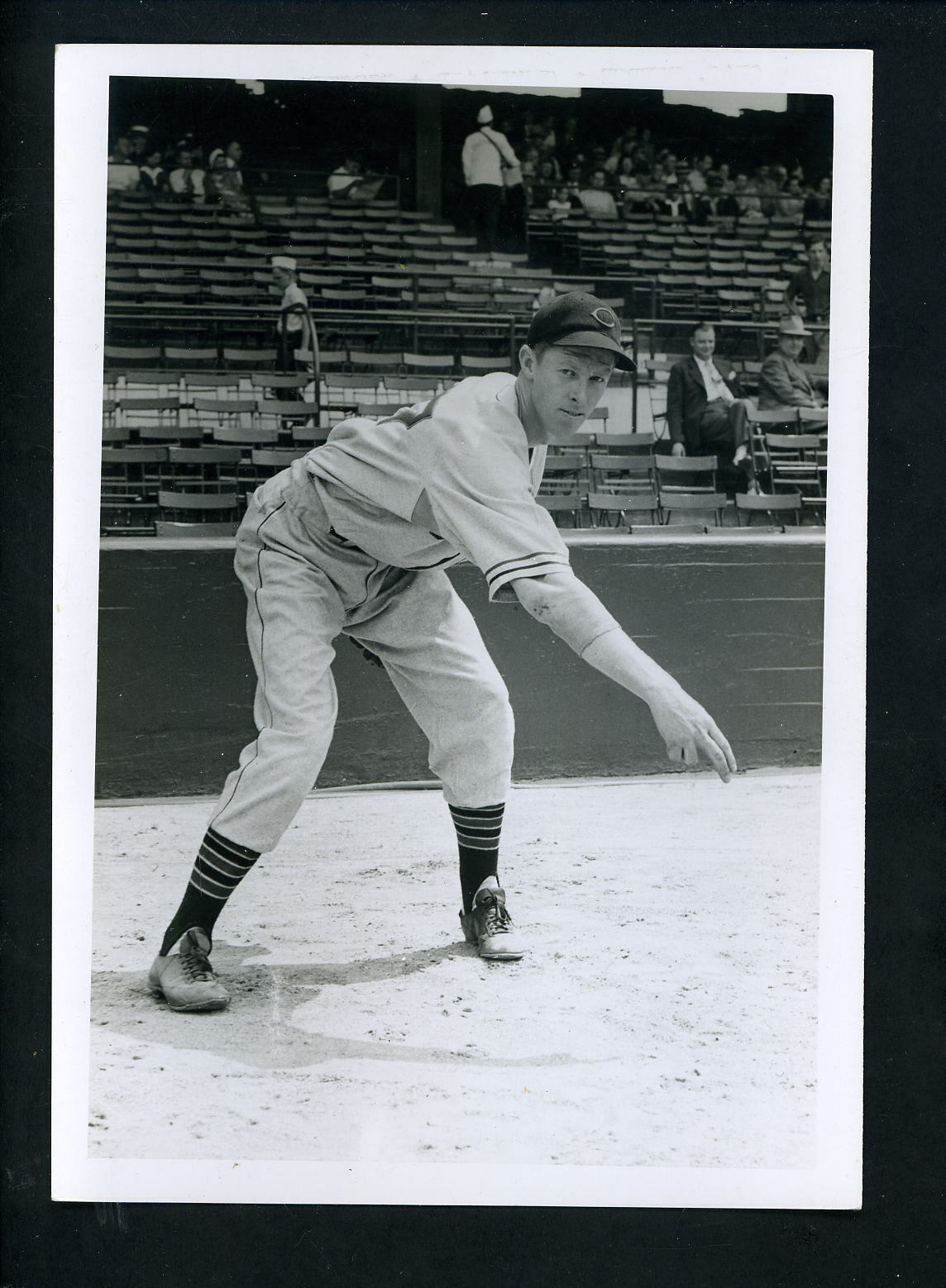 Red Embree circa 1940's Press Original Photo Poster painting Cleveland Indians