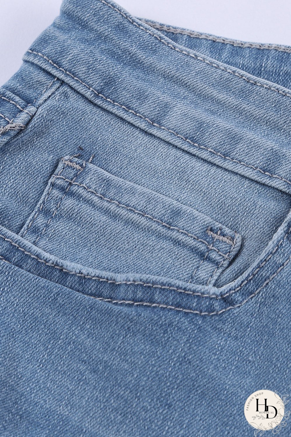 Women's High-Waisted Distressed Denim Shorts