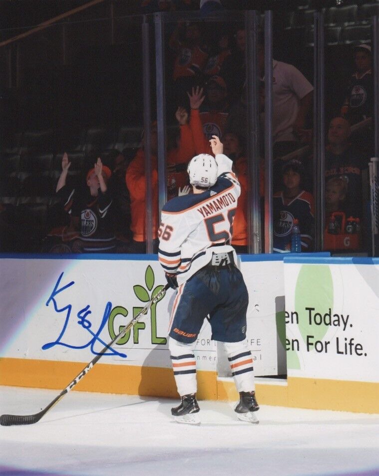 Edmonton Oilers Kailer Yamamoto Autographed Signed 8x10 NHL Photo Poster painting COA B