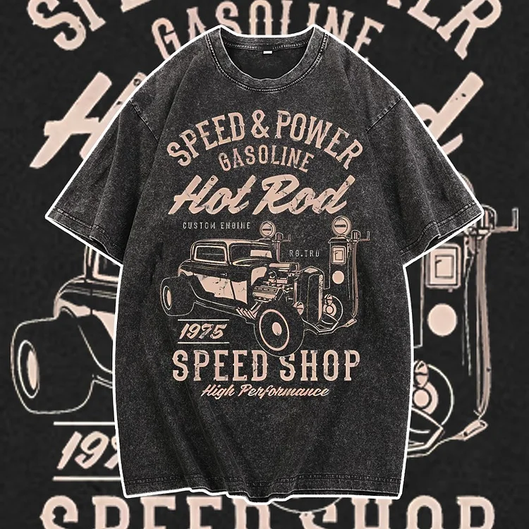 Davidhawaii100% Cotton Casual Men's trendy modified car culture Street T-shirt-100% Cotton