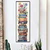 Stack Of Books With Flowers - 11CT Stamped Cross Stitch - 30*80cm