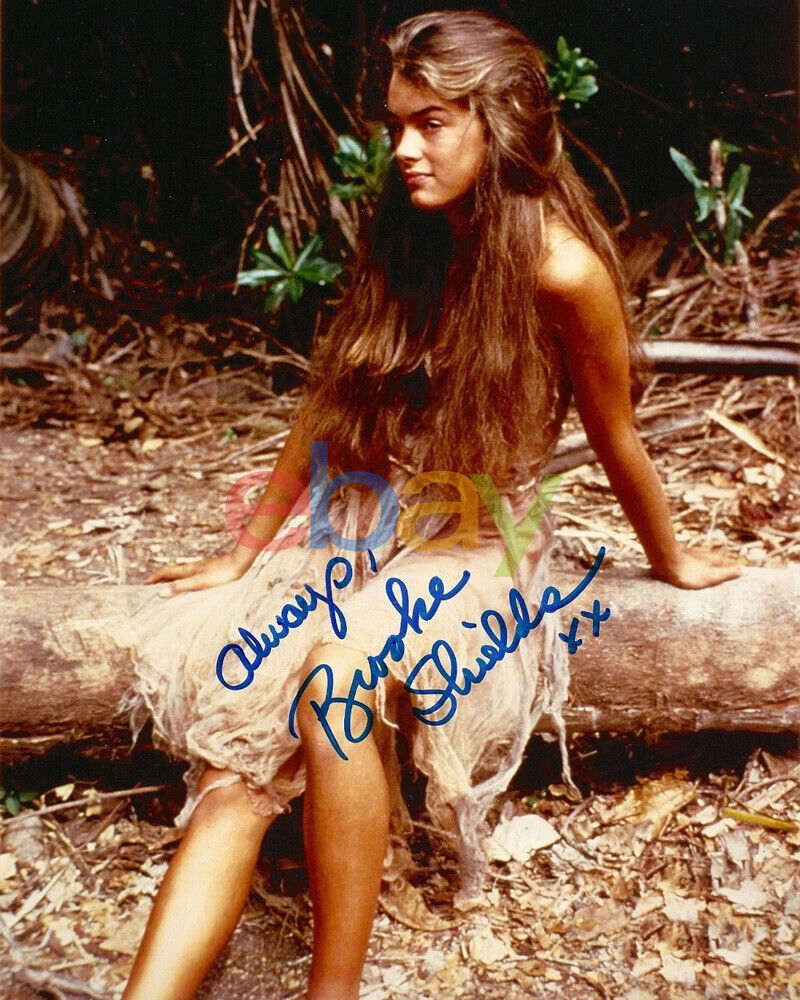 BROOKE SHIELDS SIGNED 8X10 Photo Poster painting BLUE LAGOON PRETTY BABY reprint