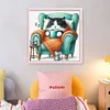 Kitten On Sofa-11CT Stamped Cross Stitch 40*40cm/15.75*15.75in tapestrymarket