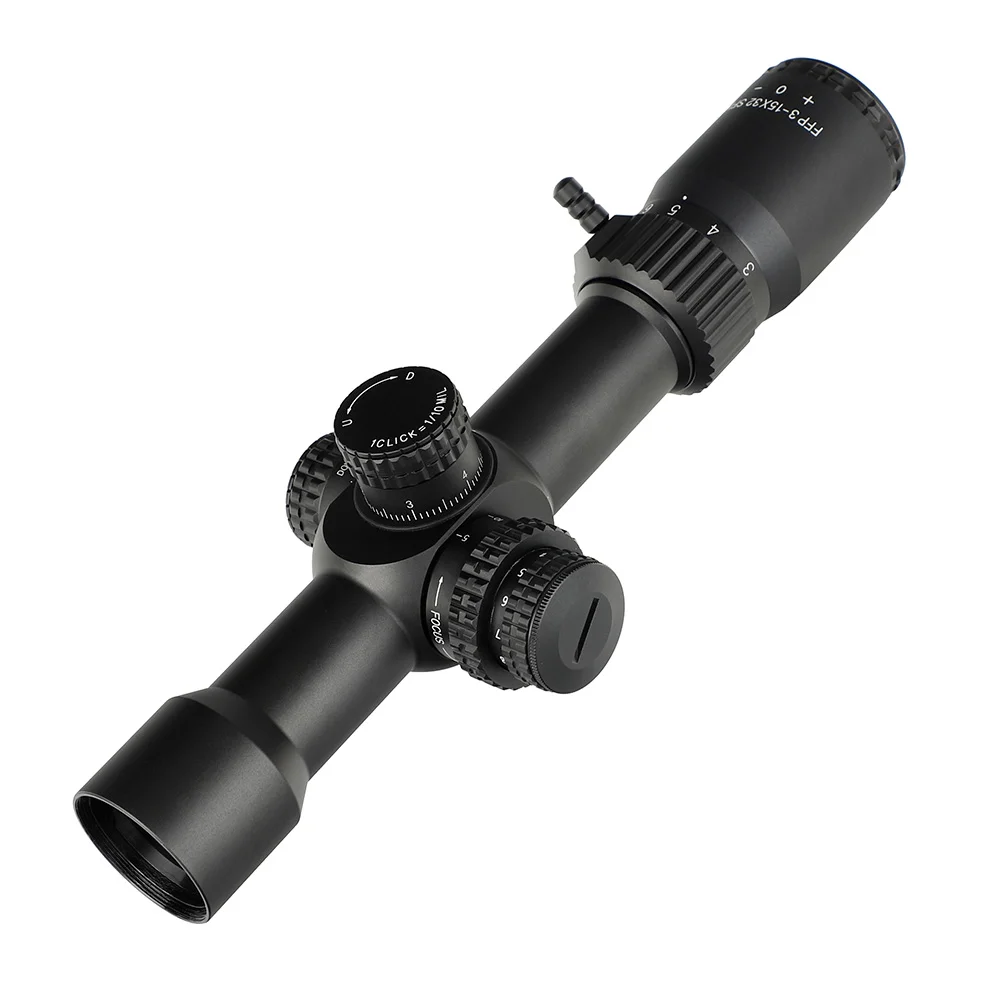 ohhunt® 3-15X32 SFIR First Focal Plane 11 Level Red Illuminator Side Parallax Tactical FFP Scope 