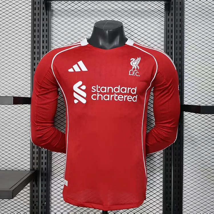 Player Edition - Liverpool 25/26 Home Long Sleeve Football Jersey