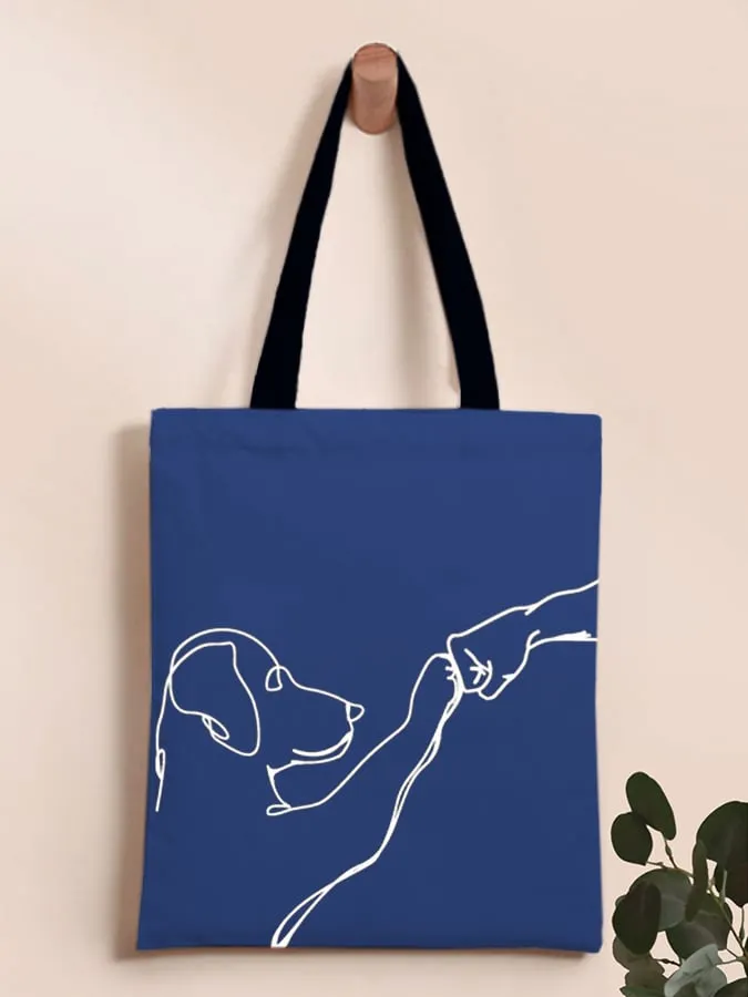 Dog High Five Casual Canvas Bag