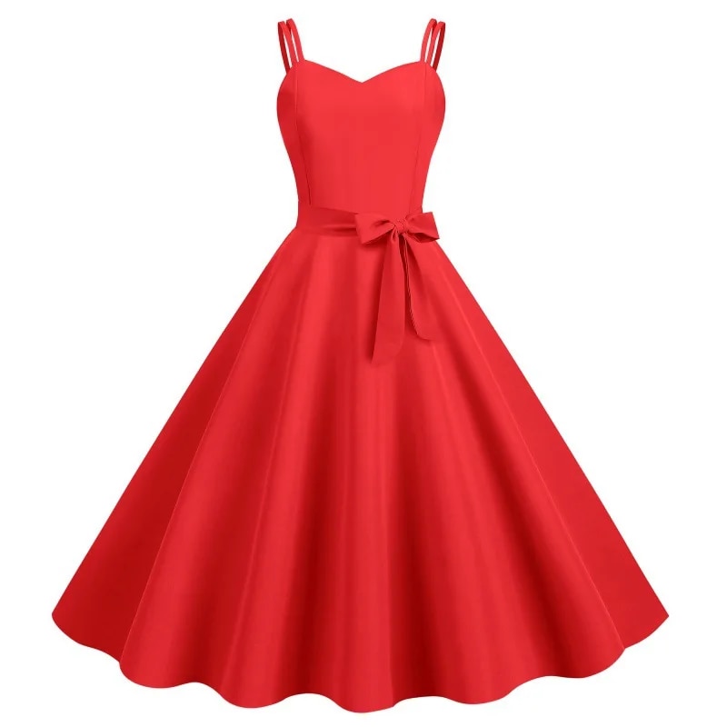 Prozfind glam dress women 2025 2025 Amazon French Summer Hot Sale Sexy Vintage Tank Strap Dress Retro Audrey Hepburn Style Large Swing Dress Dresses