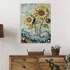 Framed Sunflower - Pearls Painting Kit for Creativity DIY Pearl Dot Crafts for Gift Home Wall Decor 30*40CM