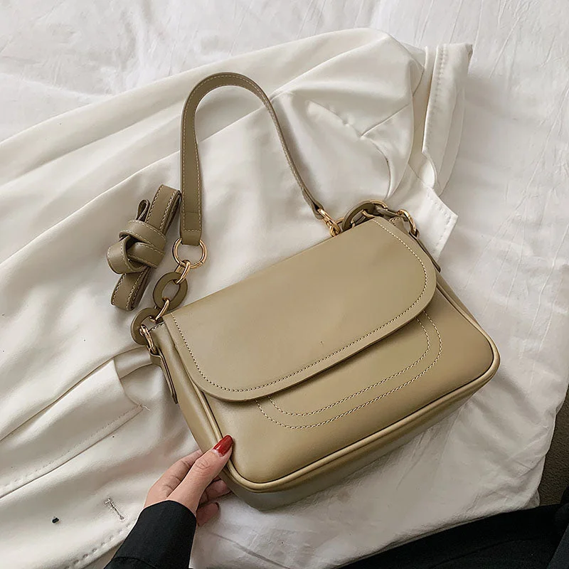 PU Leather Small Crossbody Bags for Women 2021 hit Winter Fashion Thick Chain Shoulder Purses Lady Luxury Designer Handbags