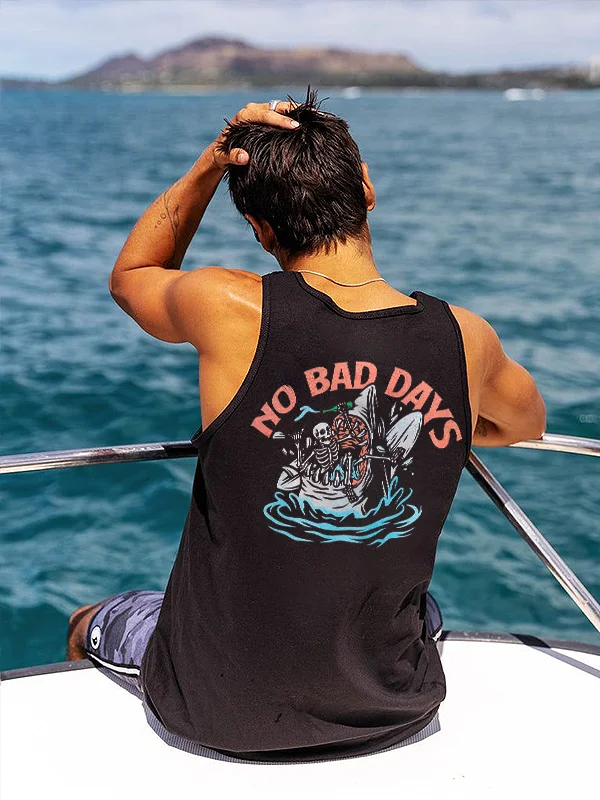 No Bad Days Skull Printed Men's Tank