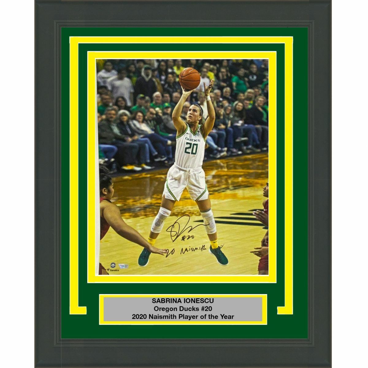 FRAMED Autographed/Signed SABRINA IONESCU 20 Naismith 16x20 Photo Poster painting Fanatics COA