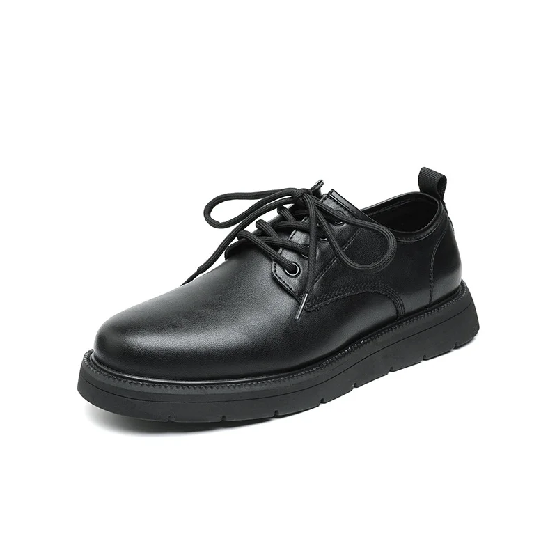 Colourp Colourp New Thick Platform Men's Big Head Shoes Large Size British Style Casual Small Leather Shoes 45 46 Shoes 86269-R