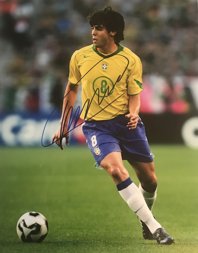 Kaka Signed Autographed Brazil Soccer Glossy 8x10 Photo Poster painting - COA Matching Holograms