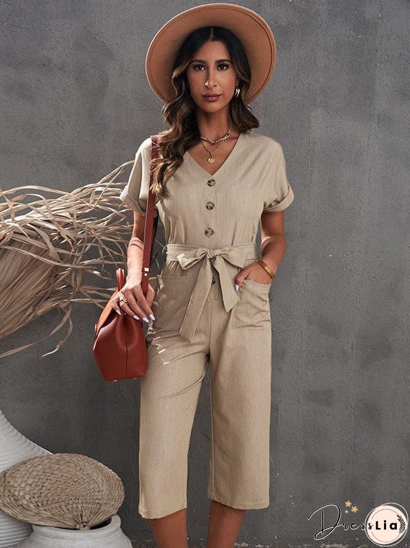 Button-Down Jumpsuit