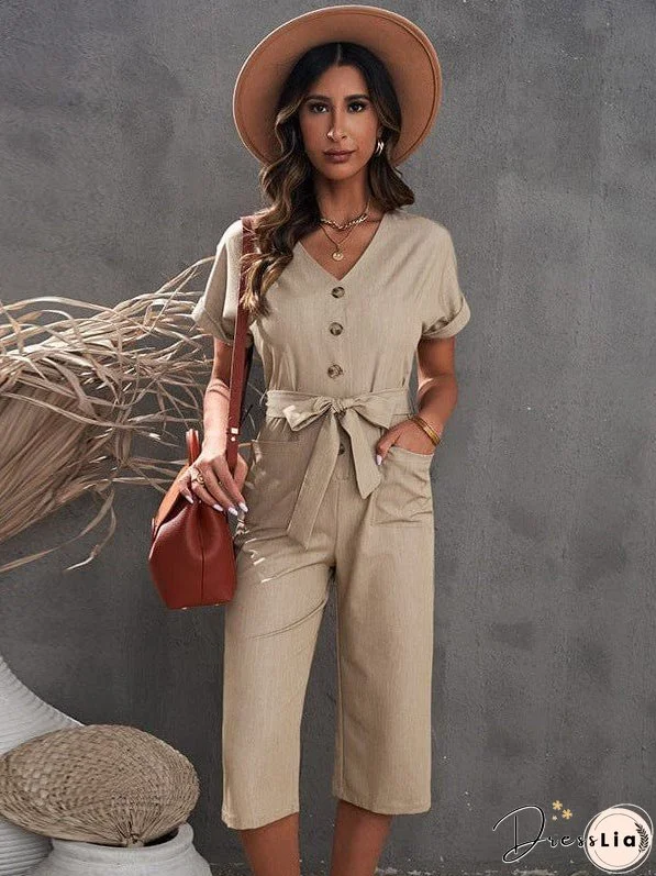 Button-Down Jumpsuit