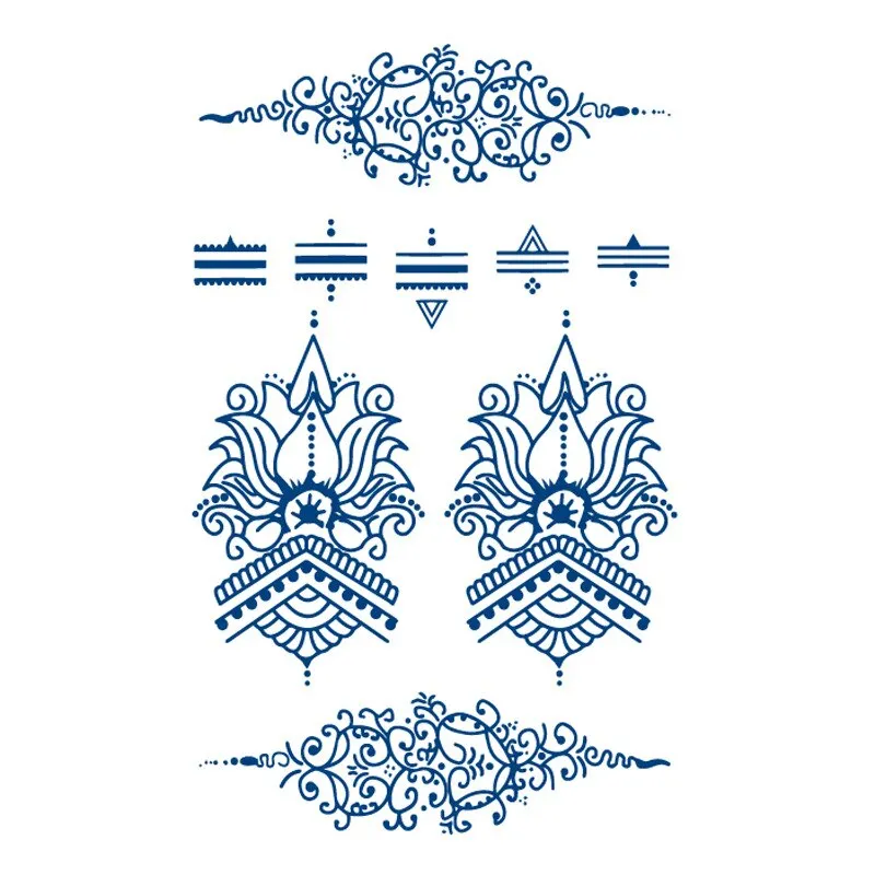 Semi-permanent Waterproof Temporary Tattoos Sun Star Moon Body Art Tattoo Sticker Full Fake Tatoo Women Men