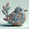 uk.everydayedeals DIY Pearl Painting With Frame - Handmade Self-Adhesive Pearls - Bird(30*30cm)