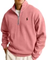 Men's Casual Stand Neck Half Zip Sweathirt
