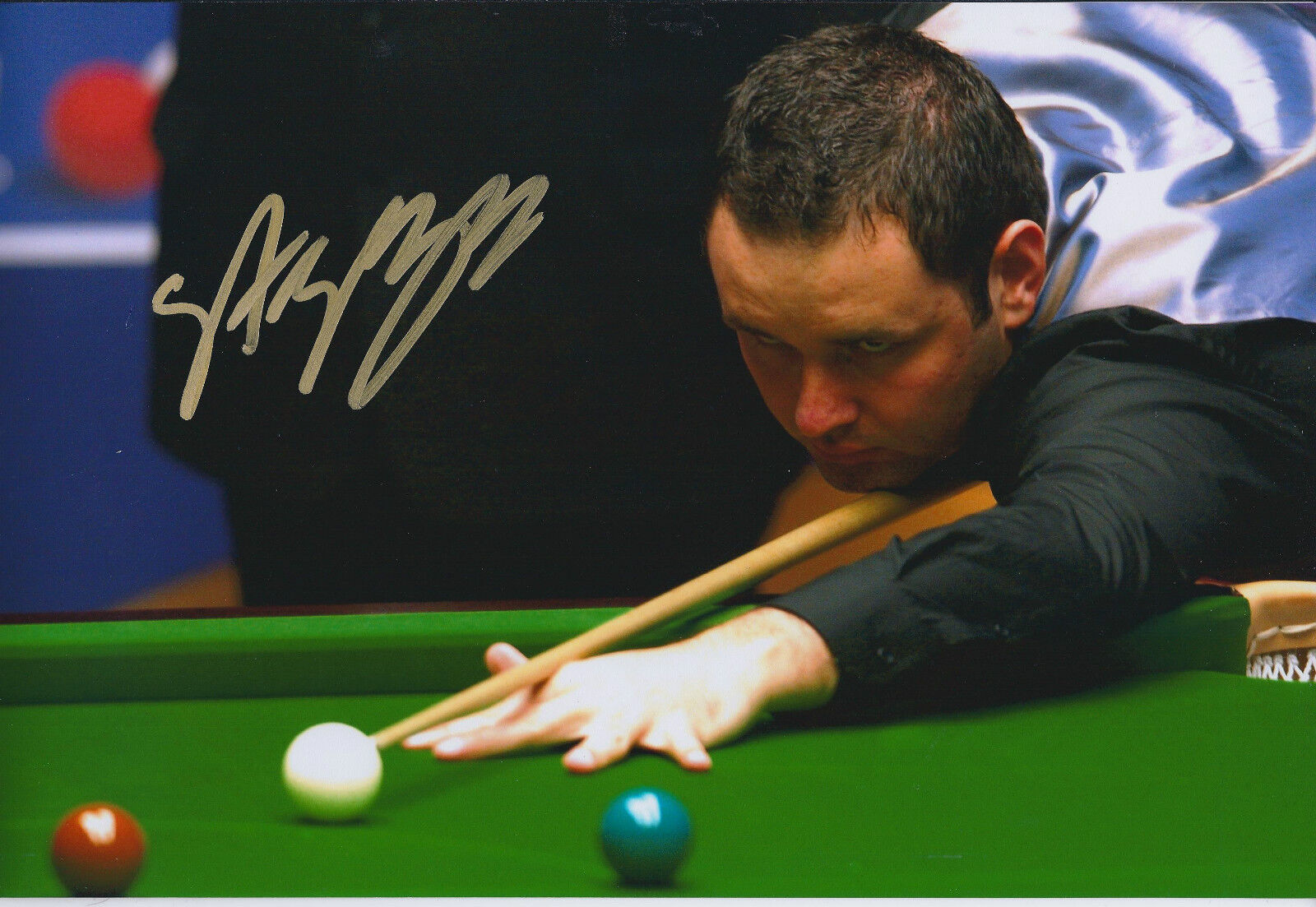 Stephen MAGUIRE SIGNED 12x8 Photo Poster painting AFTAL COA Snooker Autograph Crucible SHEFFIELD