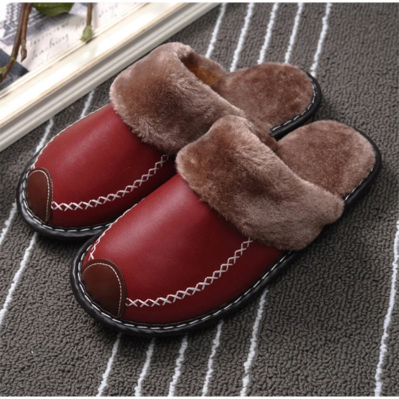 Women's Slippers Winter Home Soft Floor Slippers For Men Female Indoor Plush Sewing Women Flat Shoes 2020 Couple Footwear Casual