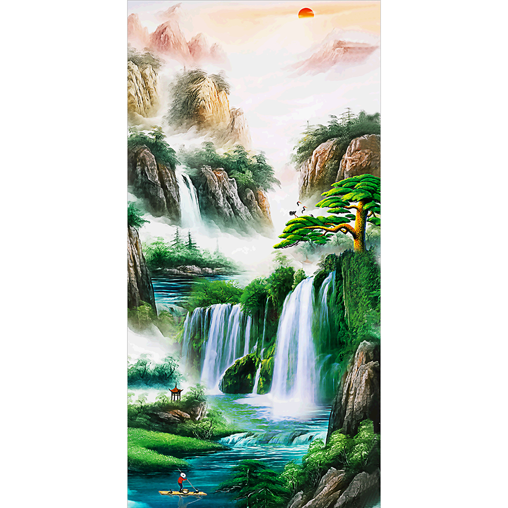 

45*85CM - Round Drill Diamond Painting - Landscape, 501 Original