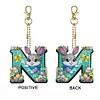 (US Only)PET Double Sided Special Shaped Easter Alphabet DIY Diamond Painting Keychain