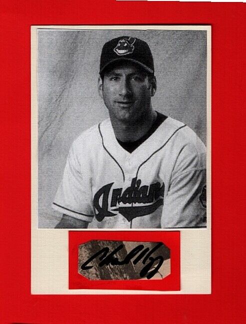 CHARLES NAGY-CLEVELAND INDIANS AUTOGRAPHED CUT ON 3.5 X 5.5 W/Photo Poster painting