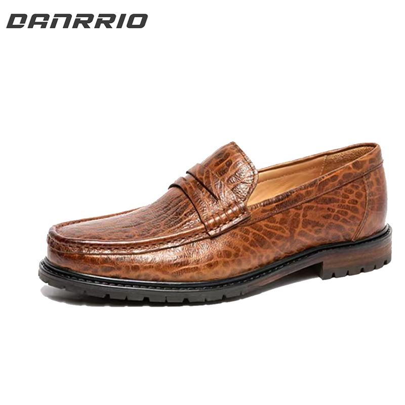 Goodyear Craft Bison Leather Business Casual Shoes | Cowhide Sole Loafers DANRRIO.COM DANRRIO