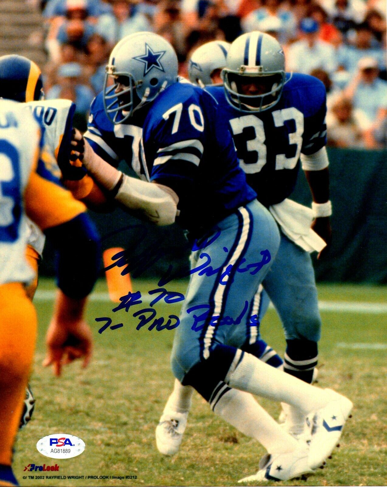 Rayfield Wright autographed signed inscribed 8x10 Photo Poster painting Dallas Cowboys PSA COA