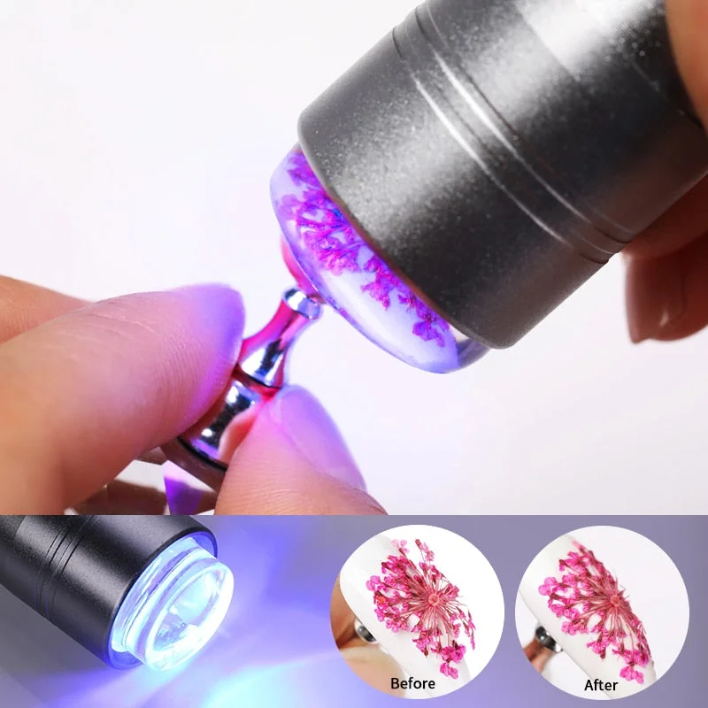 2 in 1 Nail Dryer Nails Silicone Stamper Machine Portable UV Manicuring LED Lamp Nails Nail UV Lamp for Drying Gel Polish-Nail Inspo