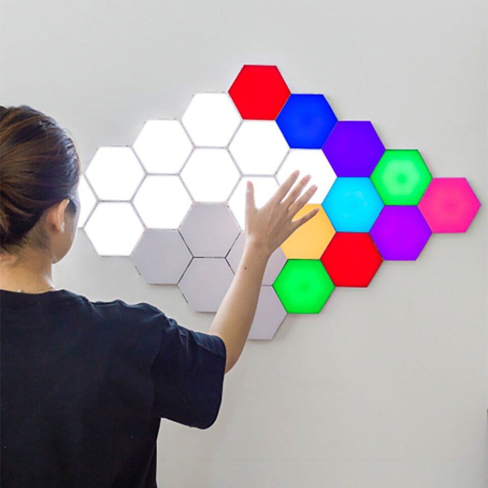 Modern Simple Rgb Led Night Light For Home Decoration Quantum Modular Sensitive Lamp Touch Helios Lighting Bedside Magnetic Lamp