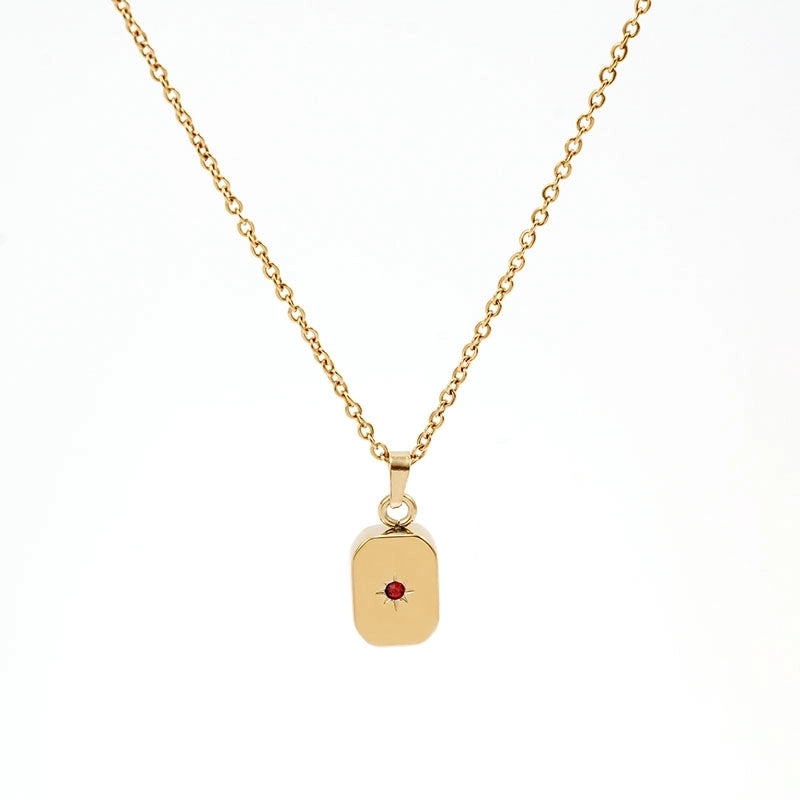 Casual Elegant Vacation Square Water Droplets 304 Stainless Steel Rhinestones 18K Gold Plated Inlay Earrings Necklace