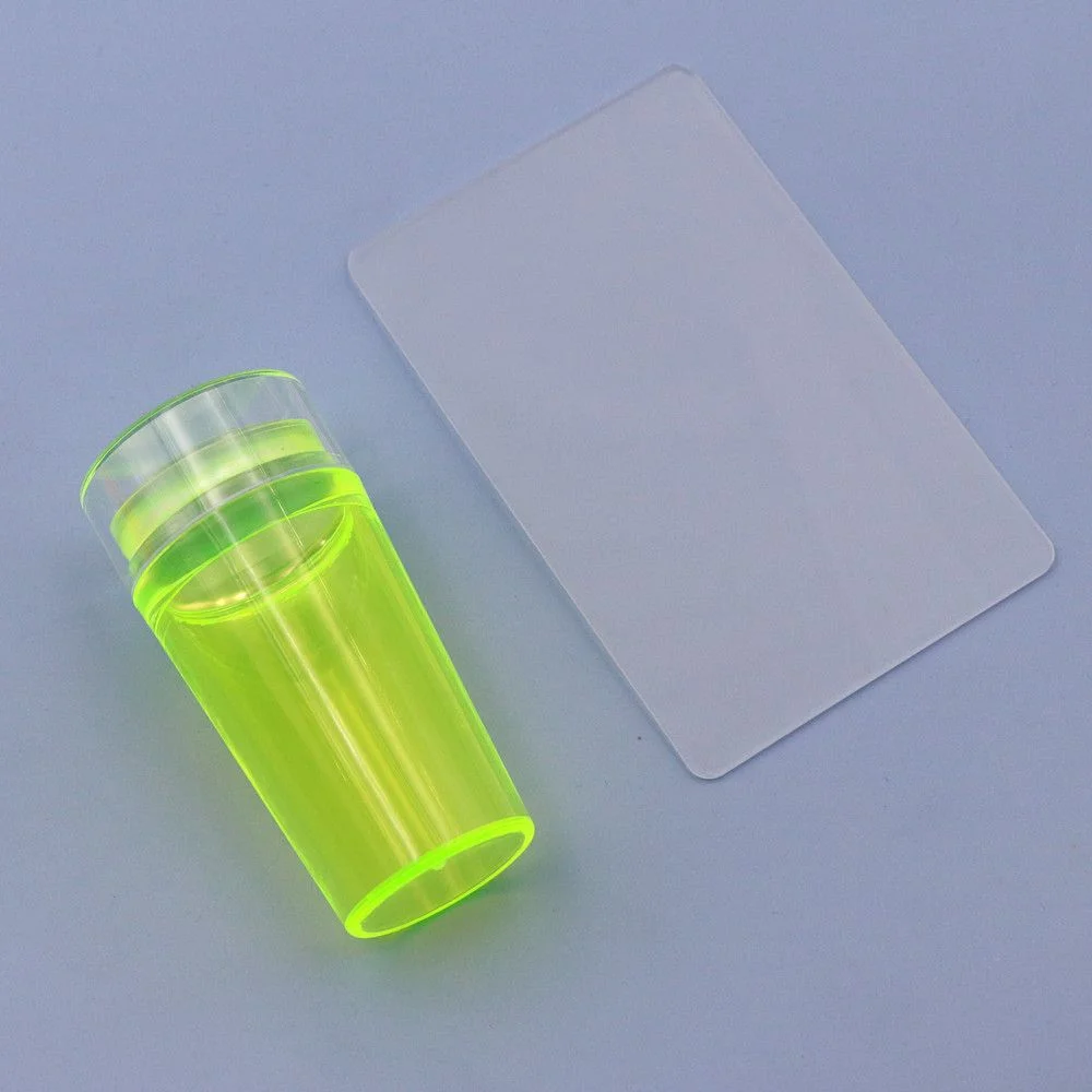 New Nail Stamper Set Jelly Head With Scraper Nail Art Template Print Silicone Stamping Plate Tools Manicure Accessories