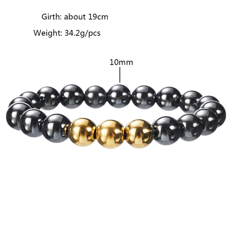 Hip-Hop Geometric Obsidian Beaded Men’s Bracelets