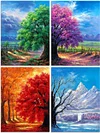 4Pack Season View-Full Round Diamond Painting(30x40cm)