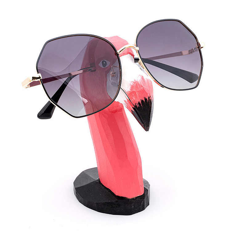  Audoloku Wood Eyeglass Holder Flamingo Glasses Stand Handmade  Carving Sunglasses Display Rack for Home Office Desk Decor Flamingo Gifts  for Women Men : Office Products