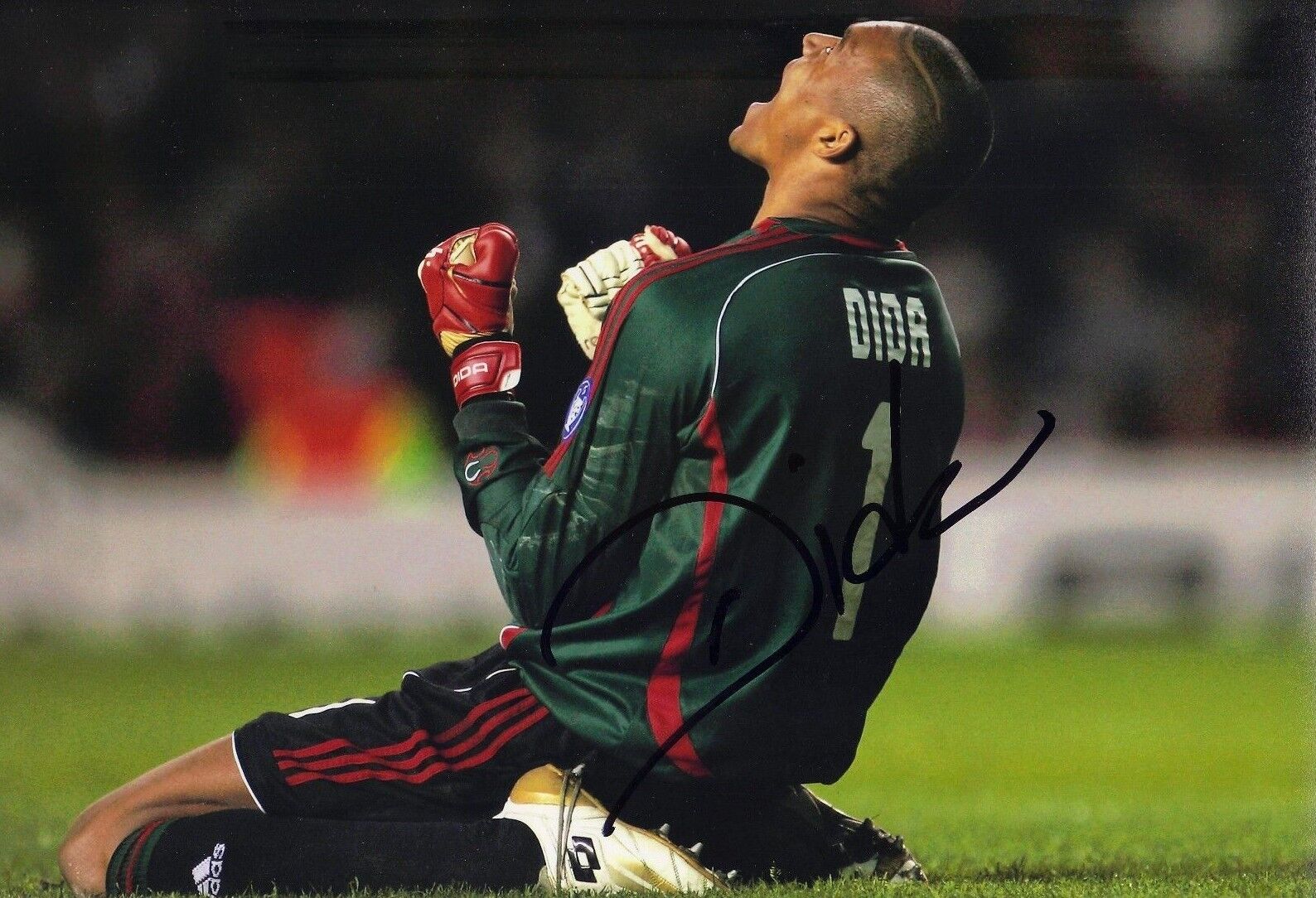 Dida SIGNED 12X8 Photo Poster painting A.C. Milan BRAZIL AFTAL COA (1746)