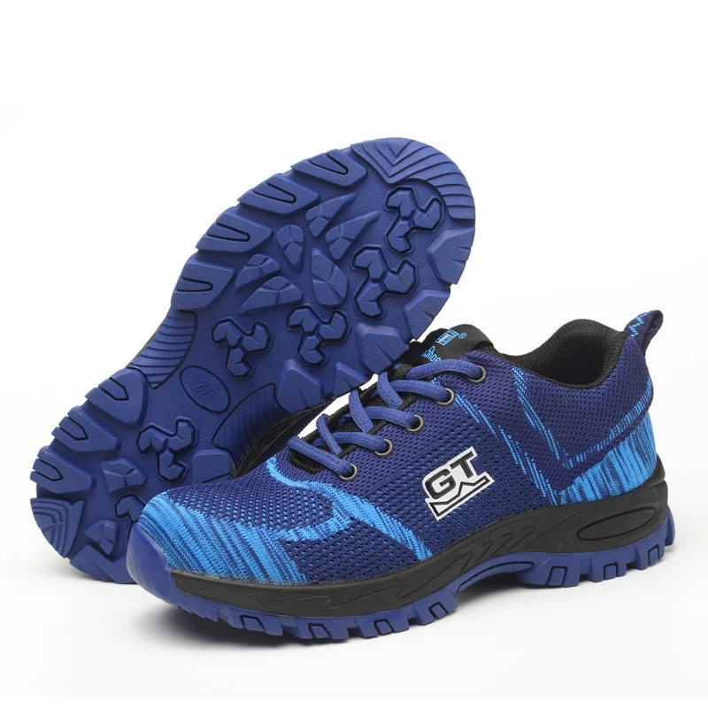 LUFUMA Men Work Safety Boots Plus Size Unisex Outdoor Steel Toe Puncture Proof Protective Man Safety Shoes