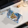 (25cm)Winter Steam Train DIY Diamond Painting PU Tissue Holder Box
