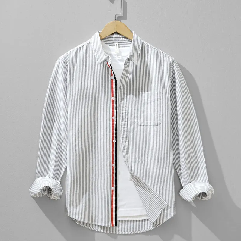 Men's Striped Linen Shirt &ndash; Lightweight Smart Casual Summer Top &ndash; view 2