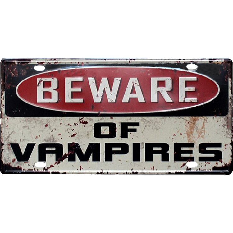 Beware - Car Plate License Tin Signs/Wooden Signs - 5.9x11.8in