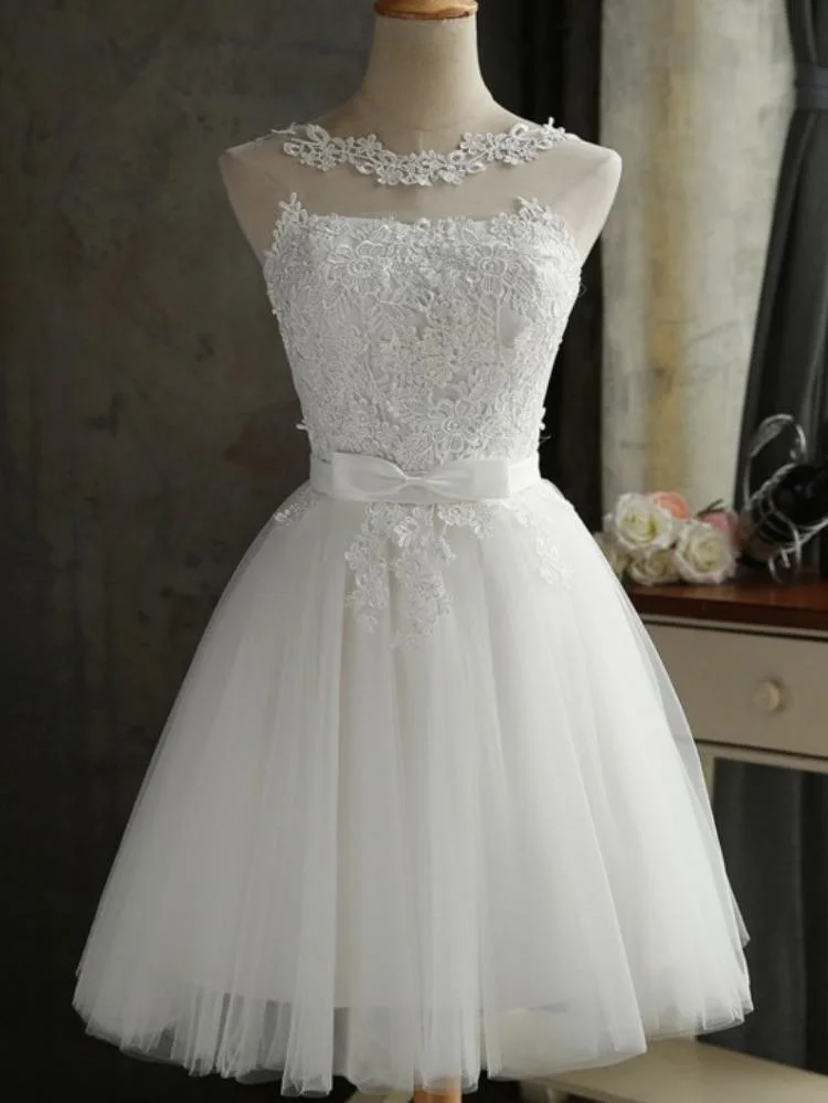 Neosepa-Lace Boat Neck Sleeveless Embroidery Layered Mesh Evening Dress