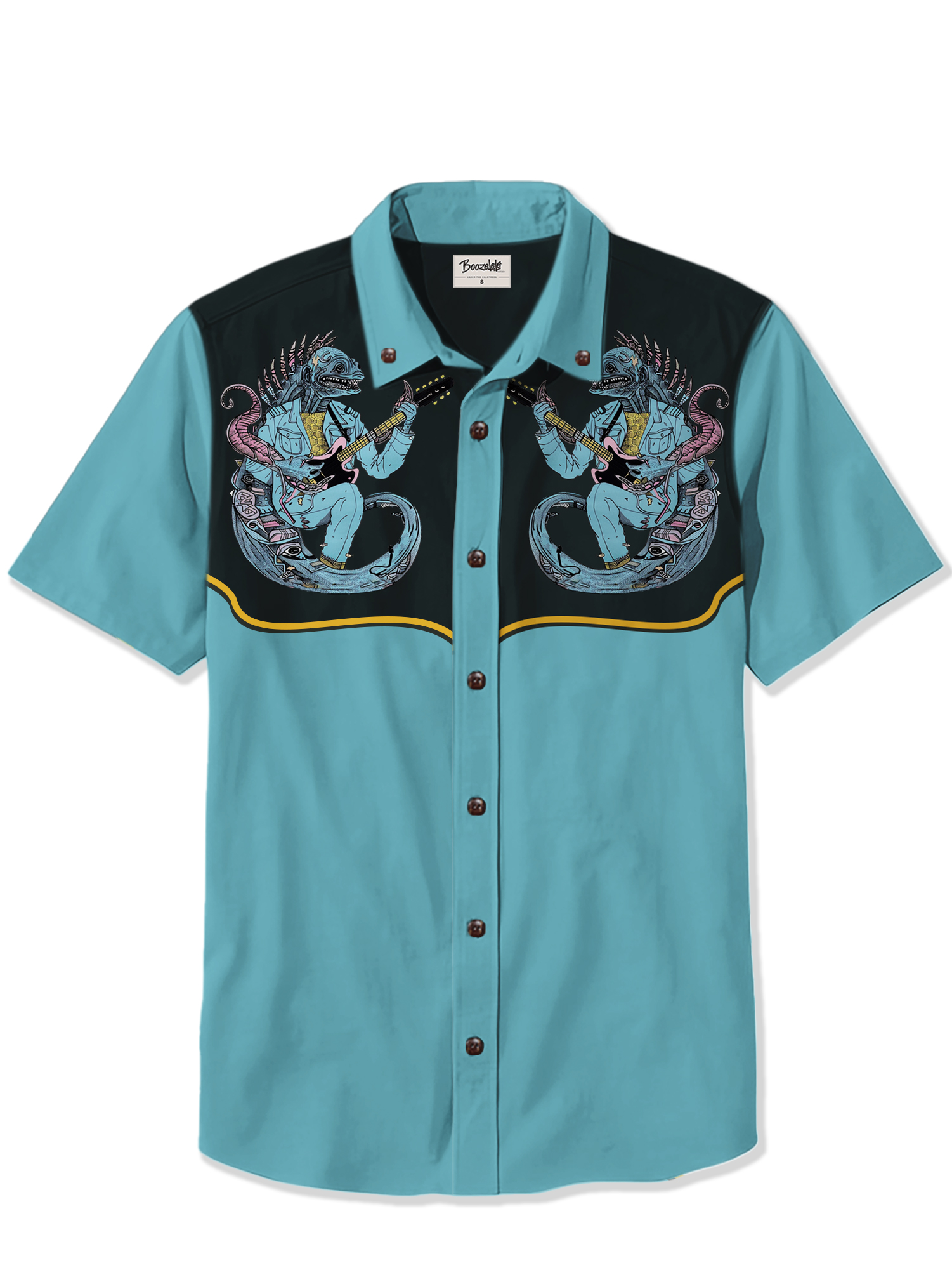 Monster Fish Playing Guitar - 100% Cotton Shirt