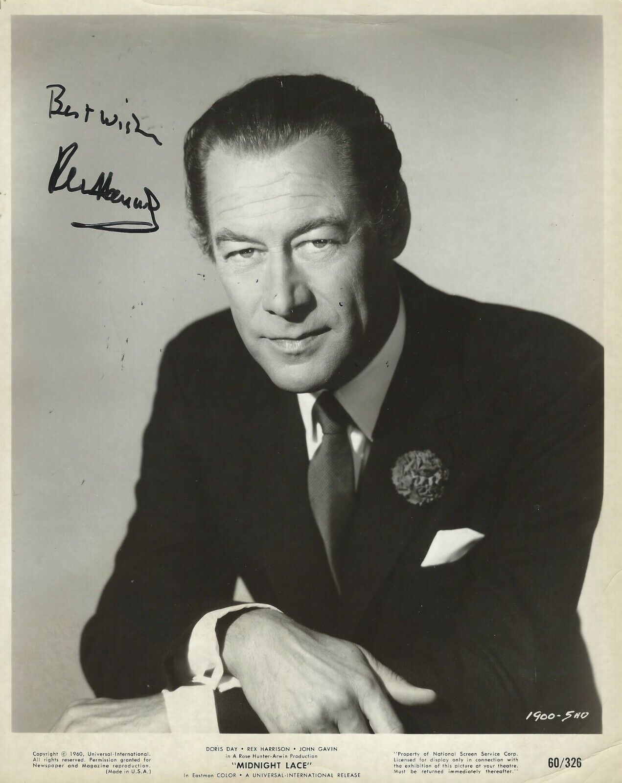 Autographed Signed 8x10 Photo Poster painting: Actor Rex Harrison