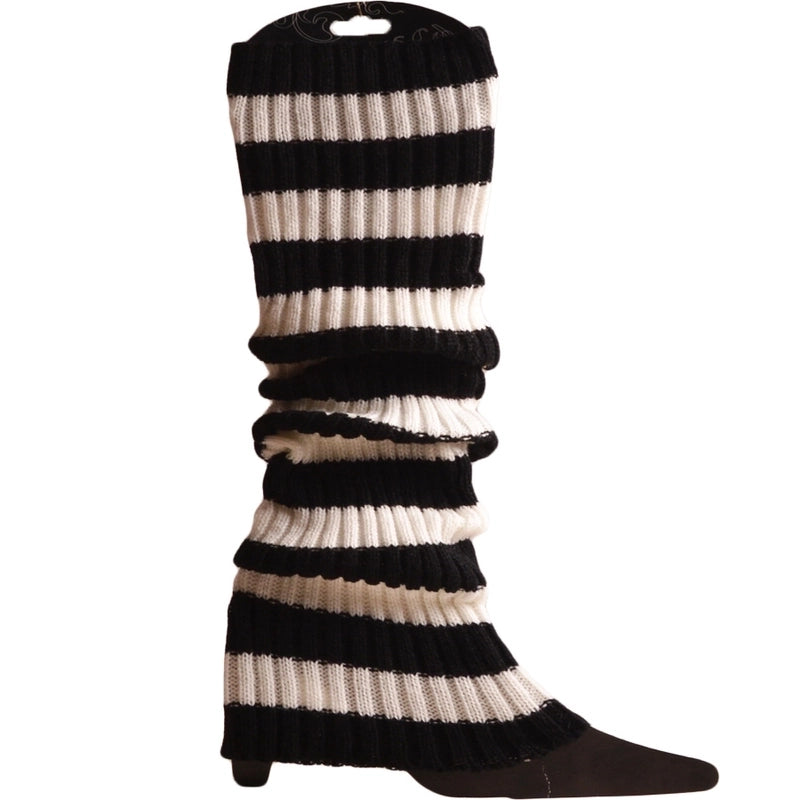 Women’s Fashion Stripe Solid Color Acrylic Jacquard Over The Knee Socks