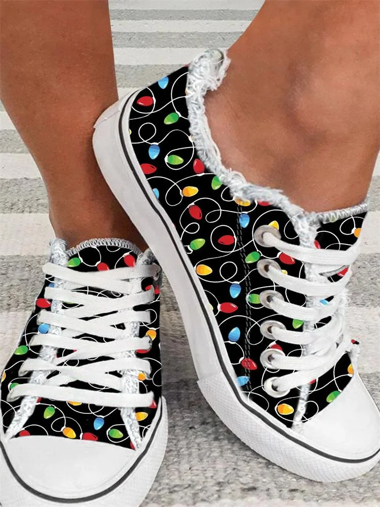 Lanterns Graphic Daily Canvas Shoes