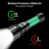 APLOS F60 Zoom Rechargeable Flashlight, 6000 Lumens Super Bright LED Flashlights, 5 Modes Zoomable Waterproof Tactical Flash Lights Torch for Emergency, Outdoor, Home, Camping, Hiking APLOS Dive Light Official