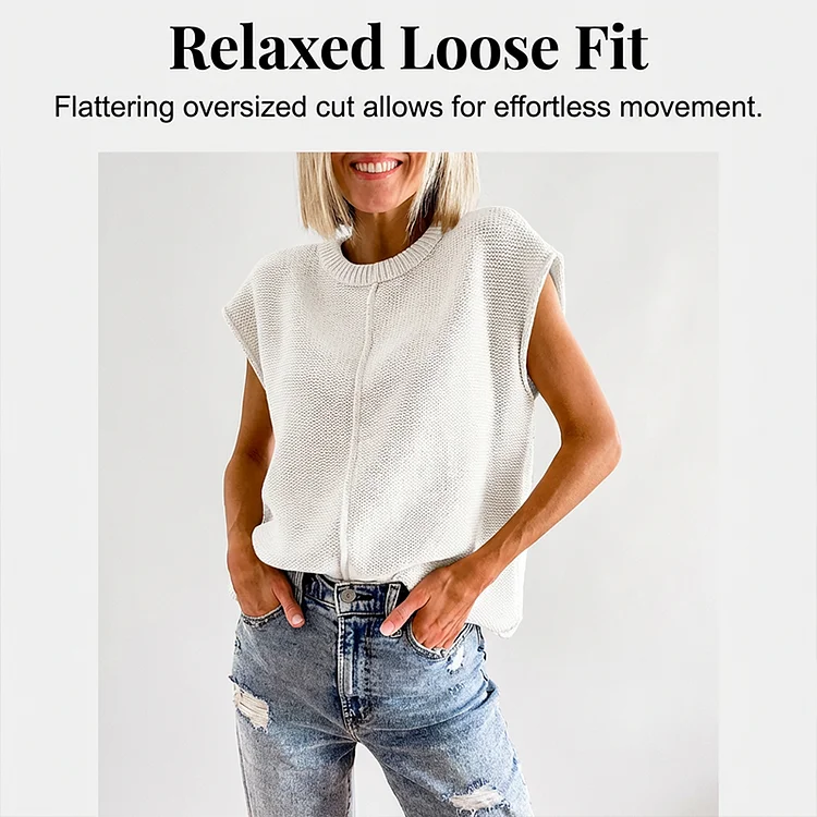 Gilet donna in maglia senza maniche