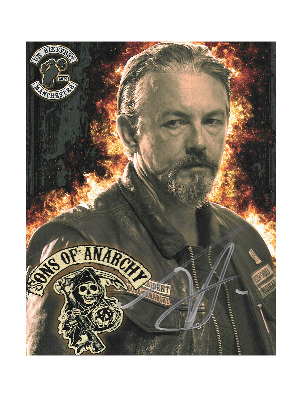 8x10 Sons Of Anarchy Print Signed by Tommy Flanagan 100% Authentic With COA