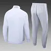 Joyfball 2025/2026 Real Madrid Long Zipped Jacket White Grey Football Jersey 1:1 Thai Quality 